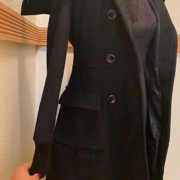 DKNY Jeans small black pea coat!! - Picture 9 of 9